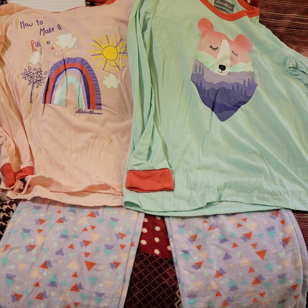 BRAND NEW! Eddie Bauer Pajama Set. Size 14/16.